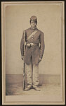 [Corporal Jacob Standerford (Staniford) of Co. F, 108th U.S. Colored Troops Infantry Regiment in uniform with gun]