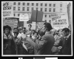 Protestors gather in support of New York 12, 1948, Los Angeles