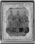 [Pvt. Frank A. Remington and two other Union soldiers, full-length portrait, facing front]