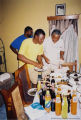 Remi Raji, Eugene Redmond, and Anthony Cheeseboro at a party