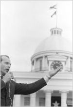 Alabama Grand Dragon James Spears speaking at a Ku Klux Klan rally in Montgomery, Alabama.