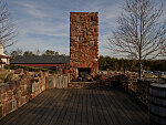 A chimney is about all that remains of the pre-Civil War Hillwood mansion on the grounds of the Bull Run Winery close to the Manassas National Battlefield Park outside Manassas, Virginia