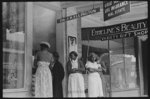 Line of Negroes waiting to see the doctor Saturday morning, San Augustine, Texas