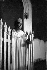 Scene from the morality play "Heaven Bound," staged by the Big Bethel African Methodist Choir, at the Atlanta Theatre (23 Exchange Place), Atlanta, Georgia, August 1937