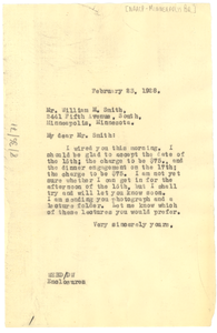 Letter from W. E. B. Du Bois to William M. Smith