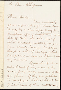 Letter from A. L. Otis, Phil[adelphia], [Penn.], to Maria Weston Chapman, Dec. 23rd / [18]57