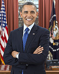 Official portrait of President Barack Obama in Oval Office