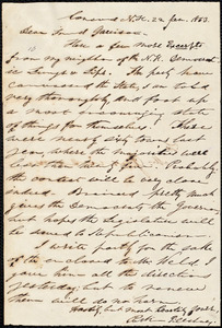 Letter from Parker Pillsbury, Concord, N.H., to William Lloyd Garrison, 22 Jan[uary] 1863