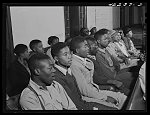 [Untitled photo, possibly related to: Union Point, Greene County, Georgia. Community sing in the Negro church]