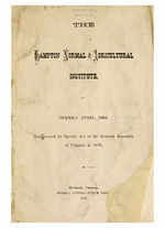 The Hampton Normal & Agricultural Institute opened April, 1868 : incoporated [sic] by special act of the General Assembly of Virginia in 1870.