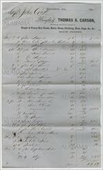 Receipt for payment from John Cocke to Thomas K. Carson, Greensboro, Alabama, January 5, 1861