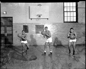 Randall Junior High basketball team [ink on negative edge : acetate film photonegative]