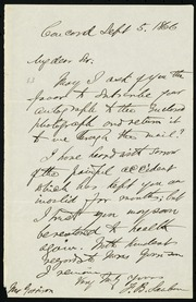 Letter to] My dear Sir [manuscript