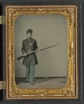 [Unidentified soldier in Union uniform with bayoneted musket]