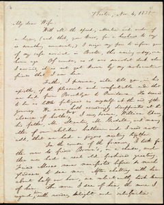 Thumbnail for Letter from William Lloyd Garrison, Boston, [Mass.], to Helen Eliza Garrison, Nov. 4, 1835