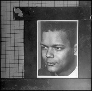 Photograph of Julian Bond on grid paper 1