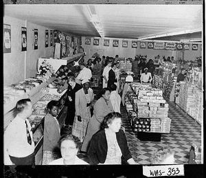 Photograph of Miller's Food Store, Sandersville, Washington County, Georgia, 1953 Sept. 24