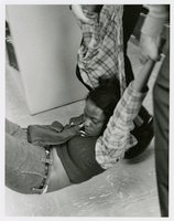 Black student protest in Wilbur Cross Library