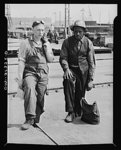 Baltimore, Maryland. Bethlehem-Fairfield shipyards. Negro and white shipyard workers