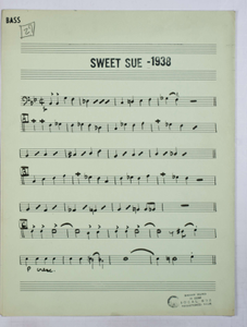 Bernstein, Leonard / TELEVISION - OMNIBUS JAZZ SHOW 1955 (ARR. Bernstein), Double Bass PART used by Bernstein, Leonard.