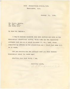 Letter from S. D. Redmond to W. E. B. Du Bois