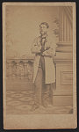 [Soldier partially identified as from the Andrew family, captain from South Carolina, in Confederate uniform in front of painted backdrop showing balustrade]