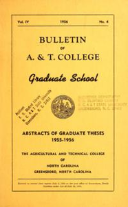 Bulletin of A. & T. College Graduate School [1955-1956]