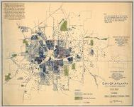 Spot Map Showing Over Crowded Housing Units: City of Atlanta, City Planning Commission