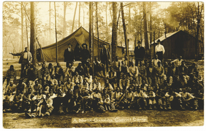 Picture postcard of a North Carolina Convict Camp