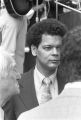 Julian Bond in downtown Atlanta, Georgia, during the Democratic National Committee's regional conference, "Victory '68."