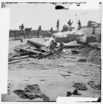 [Yorktown, Va. Confederate fortifications reinforced with bales of cotton]