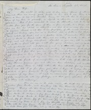 Letter to] My Dear Wife [manuscript