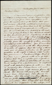 Letter from David Lee Child, Washington, to Maria Weston Chapman, Jan. 11, 1843