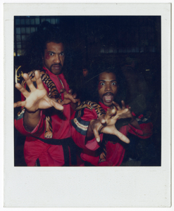 Polaroid of Julius Carry and stunt double as Sho'Nuff