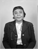 Annie Brown, Cafeteria. Portrait photograph made for the Fulton National Bank of Atlanta, September 15, 1955