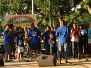 Juneteenth performers under pavilion 3