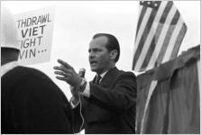 Alabama Grand Dragon James Spears speaking at a Ku Klux Klan rally in Montgomery, Alabama.