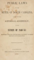 Public laws of the State of North-Carolina, passed by the General Assembly [1860-1861] Public laws of North Carolina