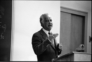 Portrait of Edwin D. Driver, lecturing