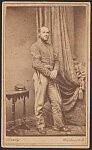 [Captain Nehemiah Hallock Mann of Cos. A and M, 1st New York Cavalry Regiment and 4th New York Cavalry Regiment in uniform with sword and revolver]