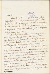 Thumbnail for Henry Charles Carey, Burlington, NJ., autograph letter signed to R. W. Griswold, 20 April 1853