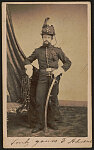 [Quartermaster Sergeant Frederick Ahrens of Battery A, 2nd U.S. Artillery in uniform with sword]