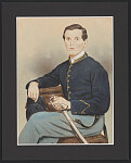 [Private Augustus Kolb of Co. L, 4th Massachusetts Cavalry Regiment, in uniform with sword]