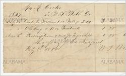 Receipt for payment from Mary C. Cocke to W. T. Webb, February 5, 1850