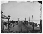 [Washington, D.C. The Long Bridge over the Potomac seen from the city]