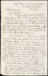 Letter from Henry Clarke Wright, Roxbury, [Boston, Massachusetts], to William Lloyd Garrison, [18]65 Dec[ember] 5