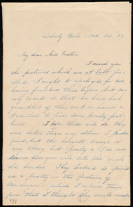 Letter from Anna R. Philbrick, Liberty Hall, to Caroline Weston, Oct. 2'd, '39