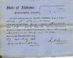 Montgomery County, Alabama Slave Holder Affidavits: July 27, 1861b