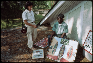 Outsider art: Theodore Hill. Maggie Holtzberg interviewing Theodore Hill with some of his visual art pieces