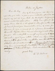 Letter from Robert Folger Wallcut, Boston, [Massachusetts], to Samuel May, 1851 July 21